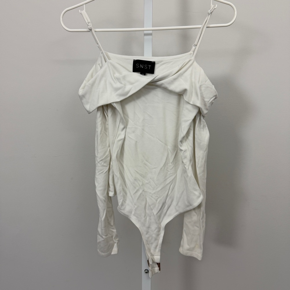 SNST LONG SLEEVE‎ WHITE BODYSUIT SIZE XS